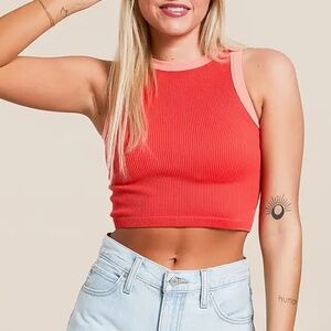 Free People Make It Happen ribbed brami crop tank